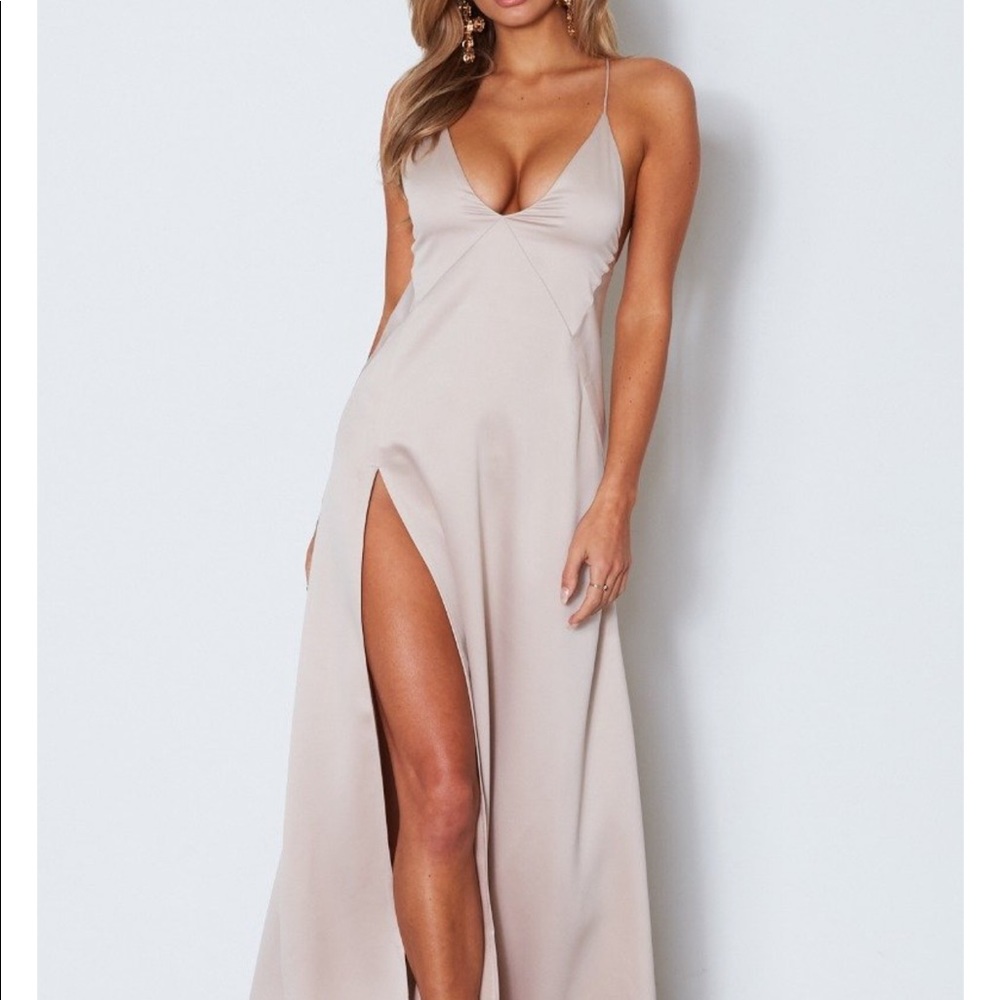 Run free satin maxi dress